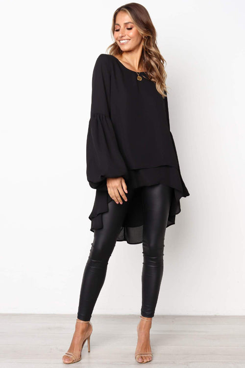 Twice the Playful Spirit Ruffle Up High&Low Top