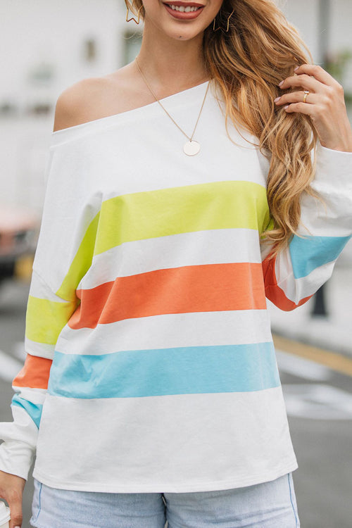 Effortless Mood Striped Oversize Top