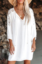 Close Companion Lace Cover-Up Mini Dress