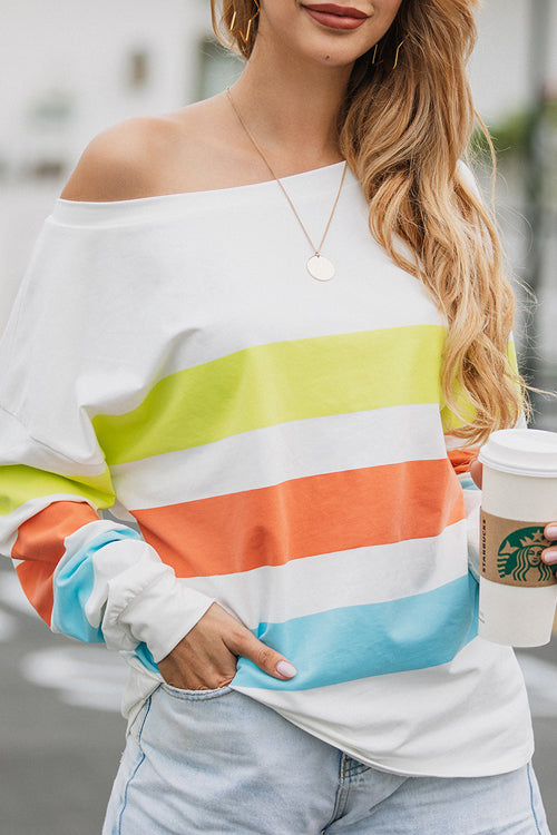 Effortless Mood Striped Oversize Top