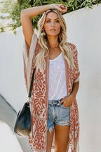 Coastal Escape Boho Print Kimono