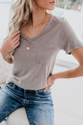 Everyday Essential Pure Color V-neck Tee