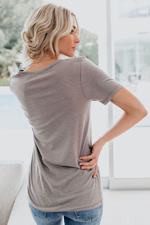 Everyday Essential Pure Color V-neck Tee