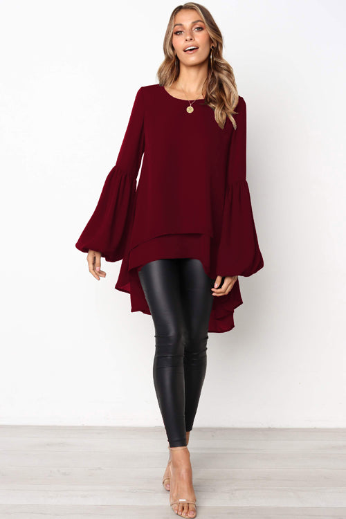 Twice the Playful Spirit Ruffle Up High&Low Top