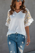 Forever Beloved Boho Printed Sleeve Top