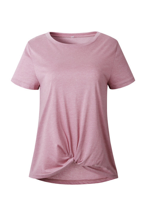 Everyday Essential Pure Color Knotted Tee