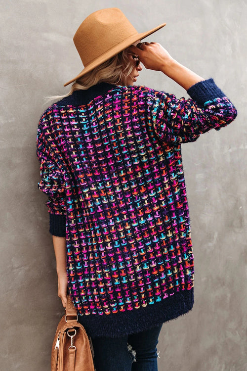 Sending Warm Wishes Colorful Knit Cardigan