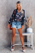 On The Breeze Floral Printed Top