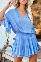 Best Day Ever Ruffle Short Sleeve Mini Dress