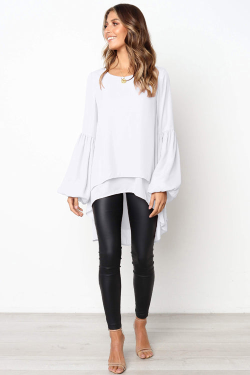 Twice the Playful Spirit Ruffle Up High&Low Top