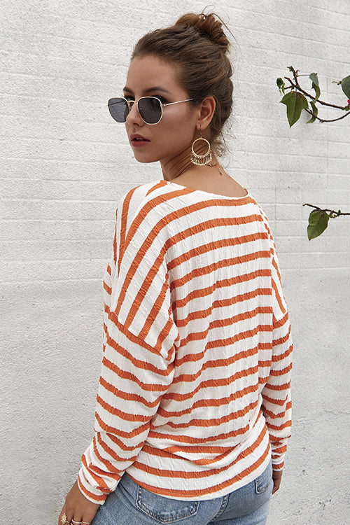 Dreaming of Getaway Striped Button-Up Top