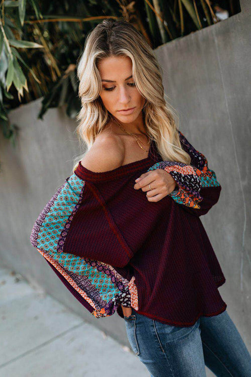 Secret Garden Boho Chiffon Sleeve Blouse