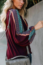 Secret Garden Boho Chiffon Sleeve Blouse