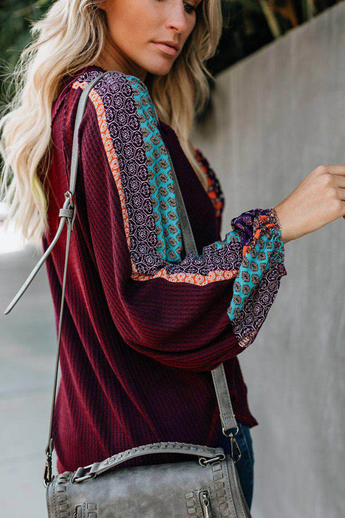 Secret Garden Boho Chiffon Sleeve Blouse