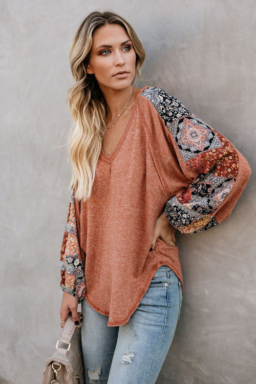 Secret Garden Boho Chiffon Sleeve Blouse