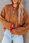 Just Too Delightful Cable Knit Sweater