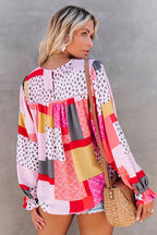 Need Your Affection Pink Dotted Printed Top