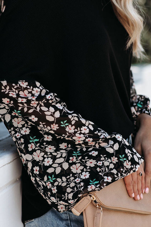 Sunnier Days Printed Long Sleeve Top