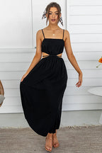Forever Mesmerizing Spaghetti Cutout Maxi Dress
