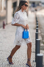 Worldly Escape Hollow-out Mini Dress