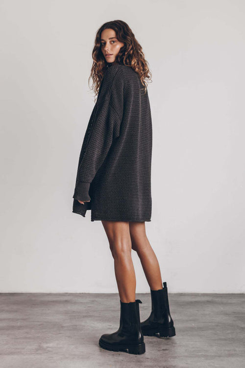 Everyday Radiance Long Sleeve Side Slit Knit Dress -3 Colors