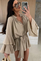 Admirably Polished Flare Mini Dress