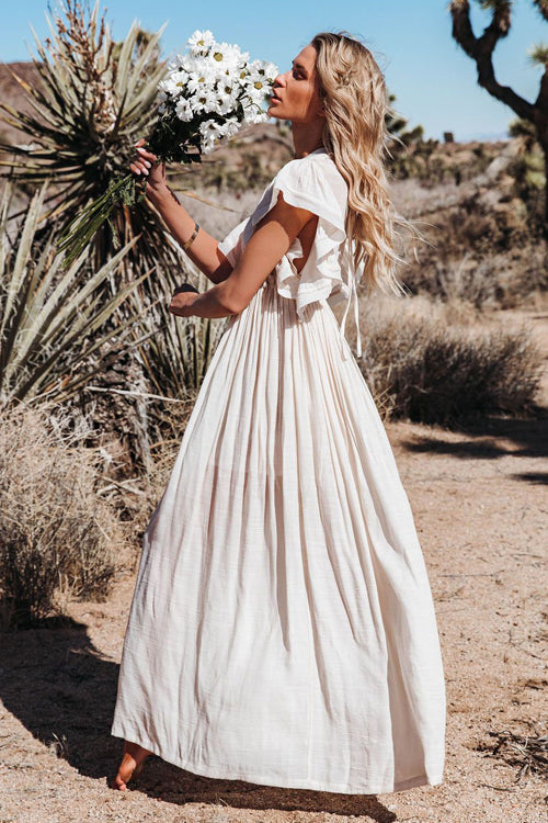 Golden Glow & Playful Spirit Ruffled Beach Wear Maxi Dress - 8 Colors