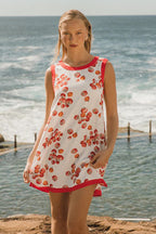 Charming Aesthetic Print Sleeveless Mini Dress