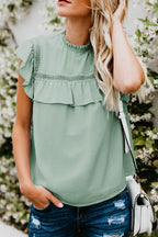 Naturally Radiant Ruffled Short Sleeve Top