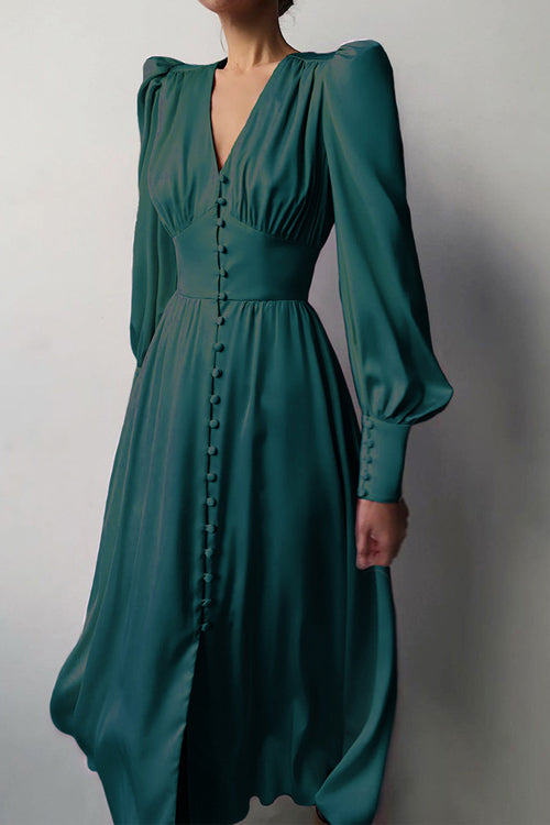 Adorably Flirty Stain Midi Dress