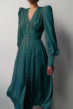 Adorably Flirty Stain Midi Dress