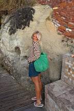 Attractively Cozy Soft Striped Knit Cardigan