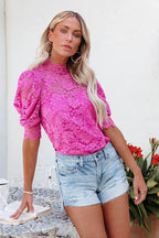 Time For Golden Glow Lace Top