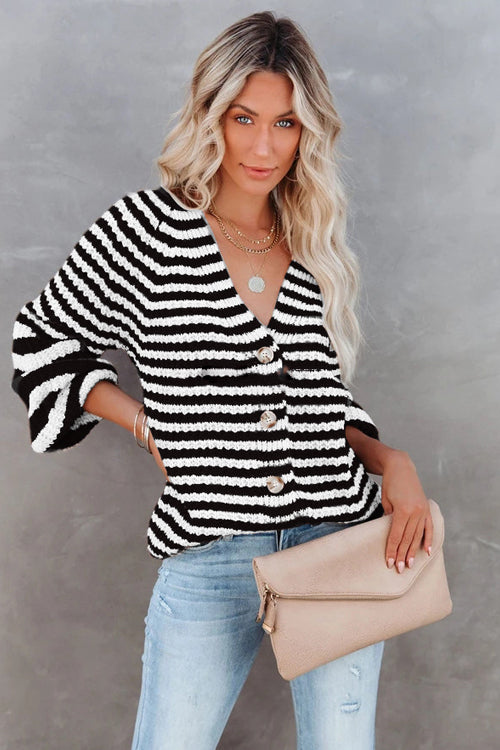 Afternoon Reverie Striped Knit Cardigan