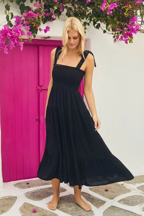 Sunset Escape Print Maxi Dress - Orange