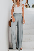 Taking a Vacation Wide Leg Smocked Pants
