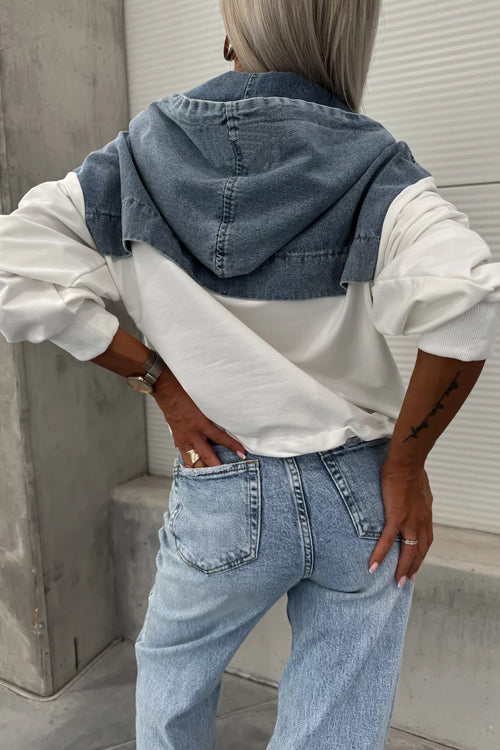 Comfort Ahead Denim Pullover