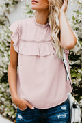 Naturally Radiant Ruffled Short Sleeve Top