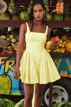 Summer Journey Tie-Back Skater Mini Dress
