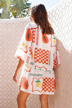 Open Your Heart Cotton Print A-Line Mini Dress