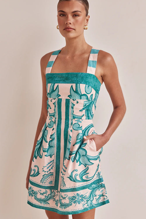 Exuberant Chicness Print Sleeveless Mini Dress