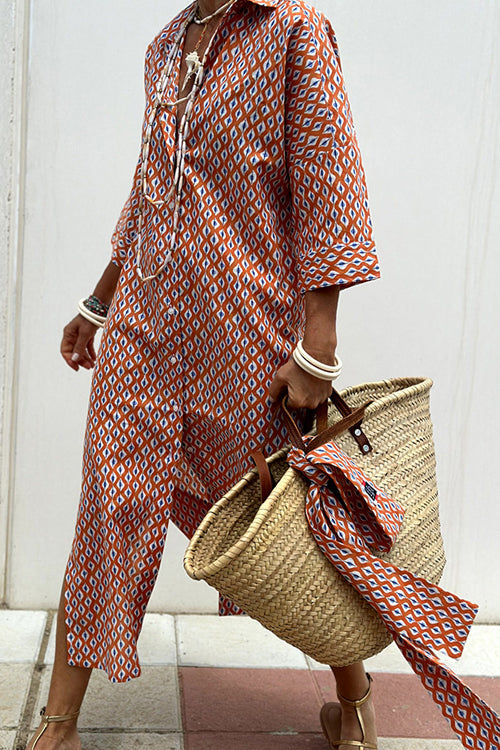 Delightful At Heart Striped Print Midi Dress