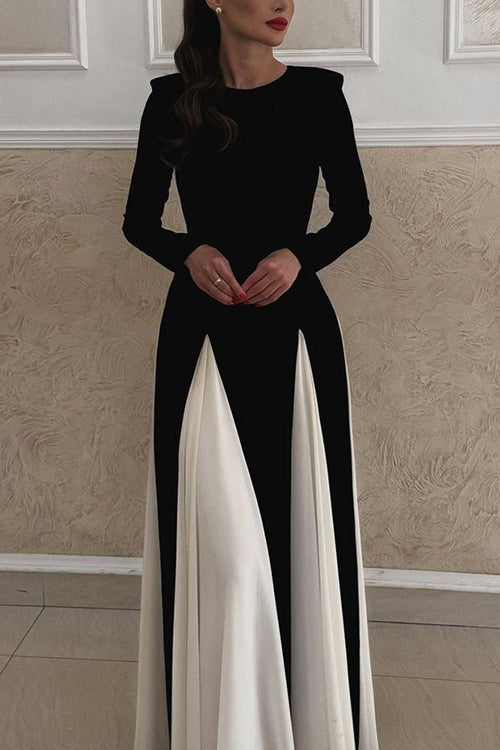Striking Mystery Mermaid Long Sleeve Maxi Dress