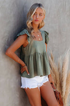 Just Be Yourself Cotton Babydoll Sleeveless Top