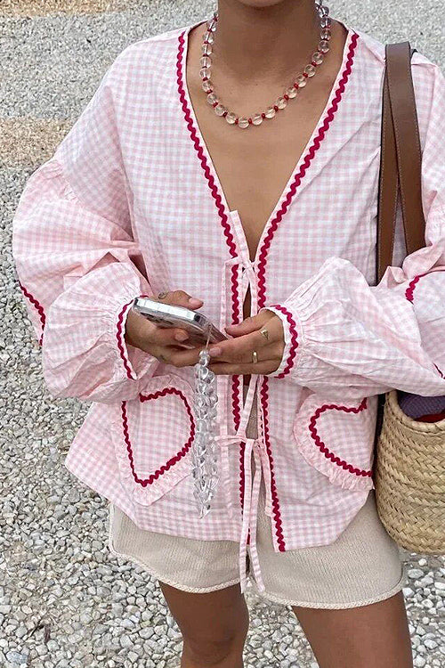 Uniquely You Tie-Front Gingham Top - 10 Colors