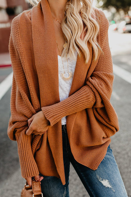 Cozy Charmer Bat-wing Sleeve Sweater Cardigan