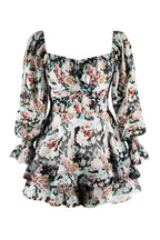 Radiant Blooms Floral Printed Long Sleeve Romper