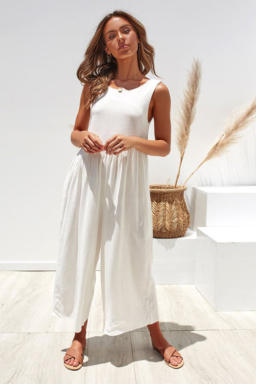 Always Thriving V-back Casual Tank Jumpsuit