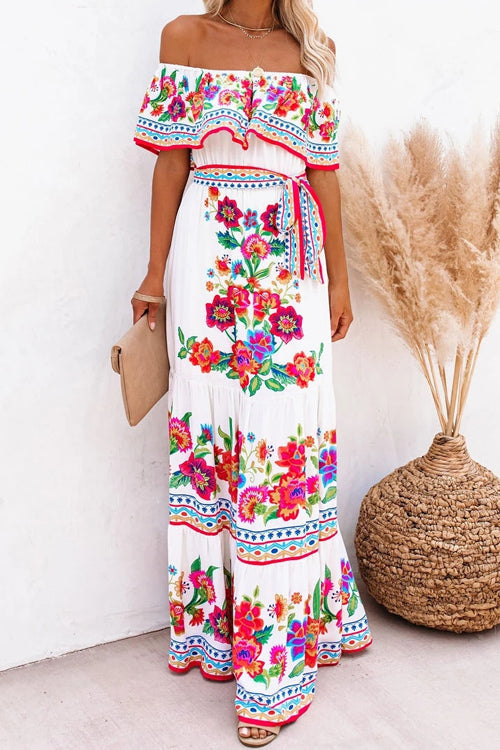 Lost In The Occasion Boho Print Maxi Dress