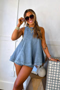 Irresistible Days Medium Wash Denim Sleeveless Set